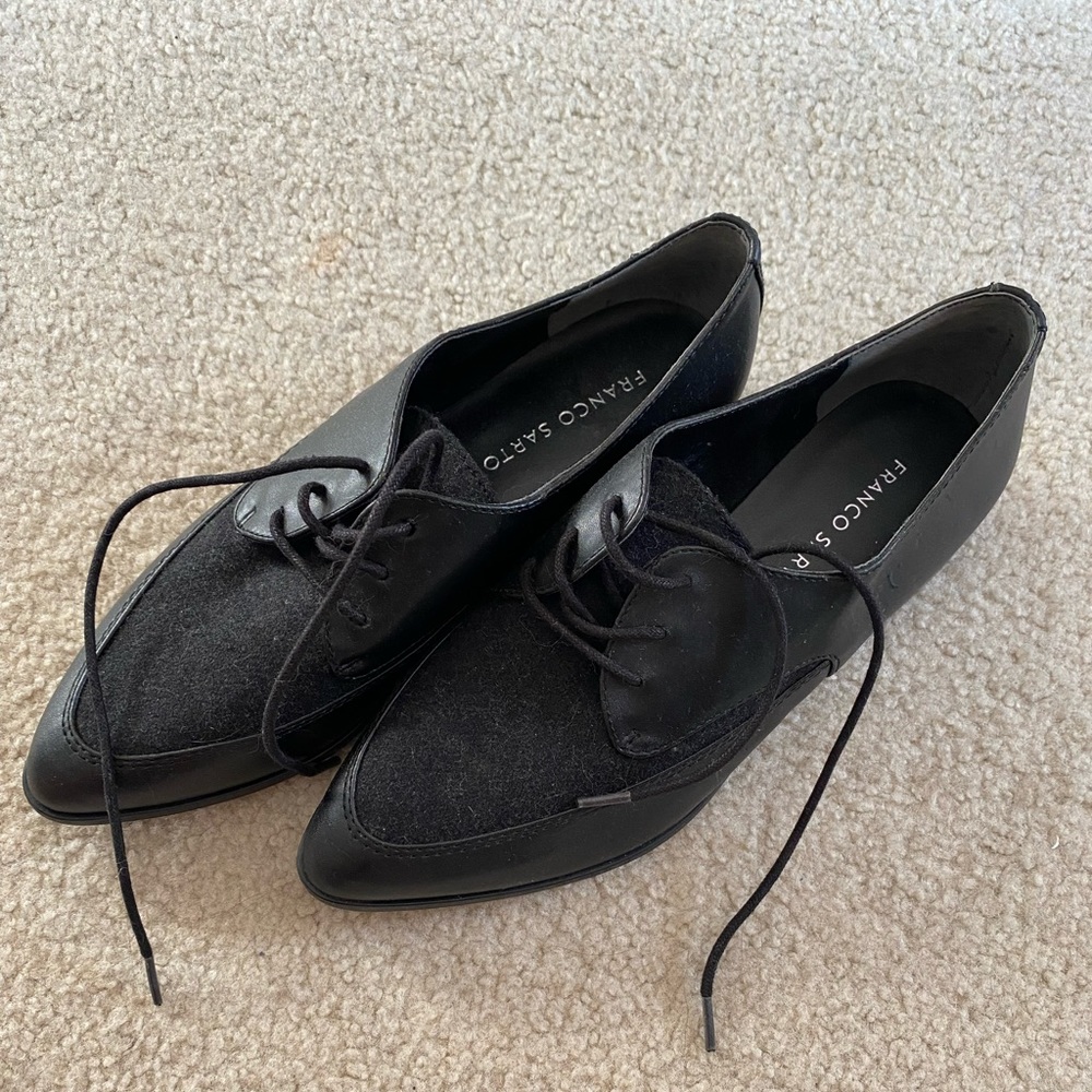 Franco Sarto Oxford Style Black Shoes - Brand New